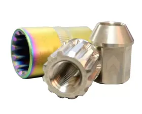 NRG 20-piece 200 Series M12 x 1.25 Lug Nut Set Titanium Silver Plus Lock Socket
