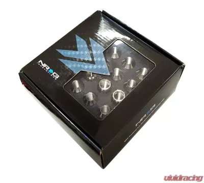NRG 20-piece 200 Series M12 x 1.25 Lug Nut Set Titanium Silver Plus Lock Socket - LN-T210SL-21