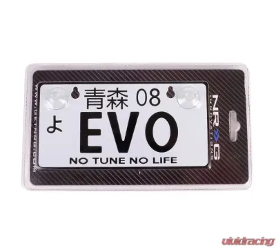 NRG EVO JDM Style Aluminum Mini License Plate - MP-001-EVO
