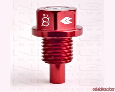 NRG Red Metal M14 x 1.5 Magnetic Oil Drain Plug Universal - NOP-100RD
