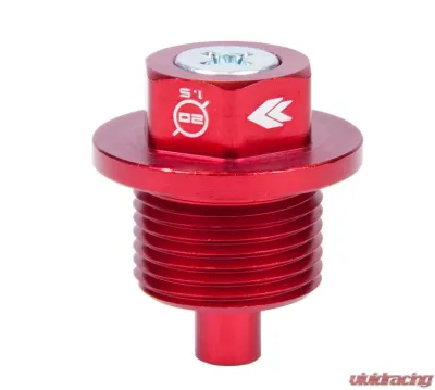 NRG Magnetic Oil Drain Plug M20x1.5 Red Subaru - NOP-300RD