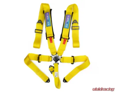 NRG SFI 16.1 5Pt 3 Inch Seat Belt Harness w/Pads Cam Lock Yellow - SBH-B6PCYL