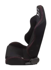 NRG Type-R Cloth Sport Seat Black with Red Stitching                                     - RSC-200L/R - Image 2