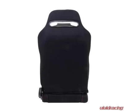 NRG Type-R Cloth Sport Seat Black with Red Stitching - RSC-200L/R