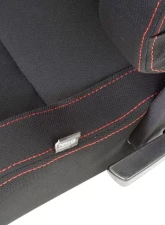 NRG Type-R Cloth Sport Seat Black with Red Stitching                                     - RSC-200L/R - Image 4