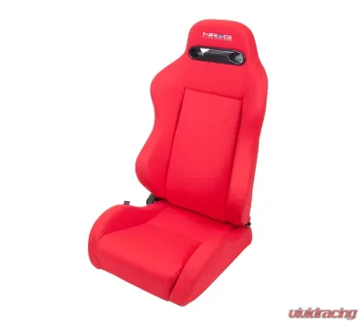 NRG Type-R Cloth Sport Seat Red with Red Stitching - RSC-210L/R