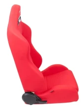 NRG Type-R Cloth Sport Seat Red with Red Stitching                                     - RSC-210L/R - Image 2