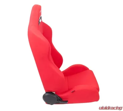 NRG Type-R Cloth Sport Seat Red with Red Stitching - RSC-210L/R