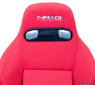 NRG Type-R Cloth Sport Seat Red with Red Stitching - RSC-210L/R