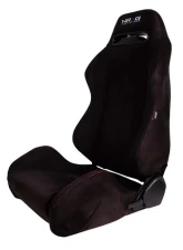 NRG Type-R Sport Seat Black Suede with Red Stitching                                     - RSC-220L/R - Image 4