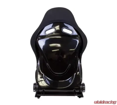 NRG FRP Reclinable Bucket Seat One-Piece Black Red - RSC-400BK