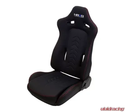 NRG The Arrow Sports Seat Black Cloth with Red Stitching - RSC-800L/R