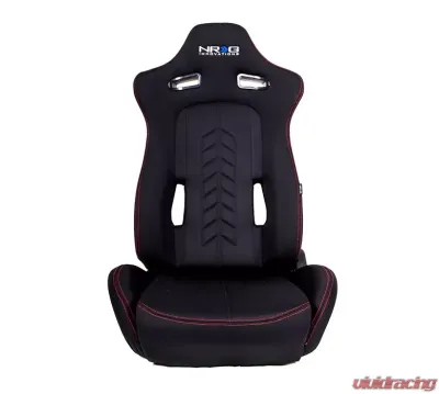 NRG The Arrow Sports Seat Black Cloth with Red Stitching - RSC-800L/R