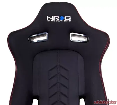NRG The Arrow Sports Seat Black Cloth with Red Stitching - RSC-800L/R