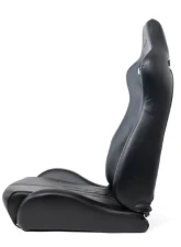 NRG The Arrow Sports Seat Vinyl  Black with Black Stitching                                     - RSC-810BK L/R - Image 3