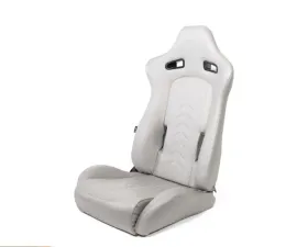 NRG The Arrow Sports Seat Vinyl  Grey with Grey Stitching