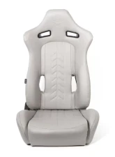 NRG The Arrow Sports Seat Vinyl  Grey with Grey Stitching                                     - RSC-810GY L/R - Image 2