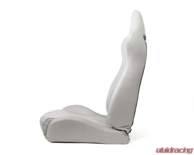 NRG The Arrow Sports Seat Vinyl  Grey with Grey Stitching - RSC-810GY L/R