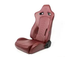 NRG The Arrow Sports Seat Vinyl  Maroon with Maroon Stitching