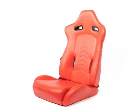 NRG The Arrow Sports Seat Vinyl  Red with Red Stitching