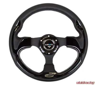 NRG Reinforced Sport Steering Wheel 320mm Black Trim - RST-001BK