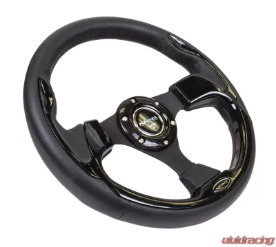 NRG Reinforced Sport Steering Wheel 320mm Black Trim - RST-001BK