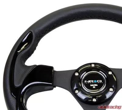 NRG Reinforced Sport Steering Wheel 320mm Black Trim - RST-001BK