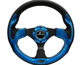 NRG Reinforced Sport Steering Wheel 320mm Blue Trim