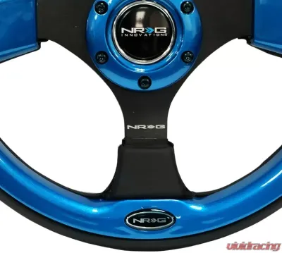 NRG Reinforced Sport Steering Wheel 320mm Blue Trim - RST-001BL