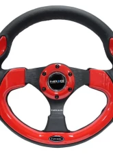 NRG Reinforced Sport Steering Wheel 320mm Red Trim                                     - RST-001RD - Image 3