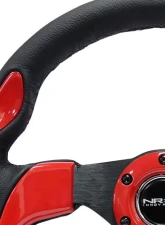 NRG Reinforced Sport Steering Wheel 320mm Red Trim                                     - RST-001RD - Image 2