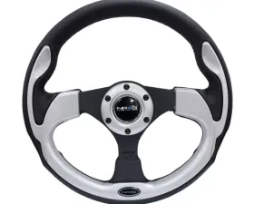 NRG Reinforced Sport Steering Wheel 320mm Silver Trim