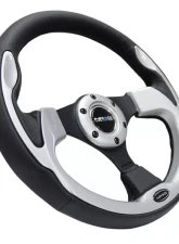 NRG Reinforced Sport Steering Wheel 320mm Silver Trim                                     - RST-001SL - Image 2