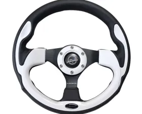 NRG Reinforced Sport Steering Wheel 320mm White Trim