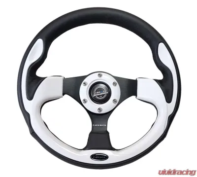 NRG Reinforced Sport Steering Wheel 320mm White Trim - RST-001WT