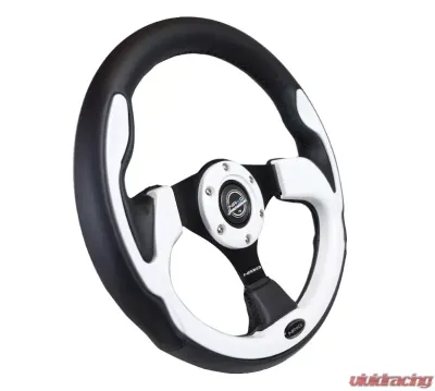 NRG Reinforced Sport Steering Wheel 320mm White Trim - RST-001WT