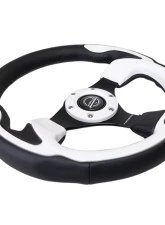 NRG Reinforced Sport Steering Wheel 320mm White Trim                                     - RST-001WT - Image 3
