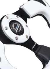 NRG Reinforced Sport Steering Wheel 320mm White Trim                                     - RST-001WT - Image 4