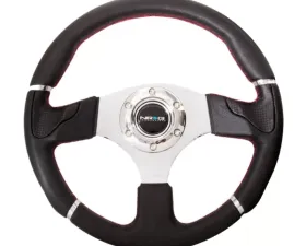 NRG Reinforced Evo Style Steering Wheel 350mm Black Leather