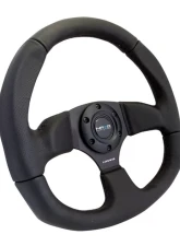 NRG Reinforced Steering Wheel Leather Steering Wheel Black Stitch                                     - RST-009R - Image 2