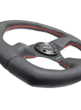 NRG Reinforced Steering Wheel Leather Steering Wheel Red Stitch                                     - RST-009R-RS - Image 4
