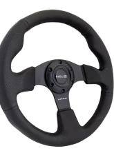NRG Reinforced Steering Wheel 320mm Leather Steering Wheel Red Stitch                                     - RST-012R - Image 2