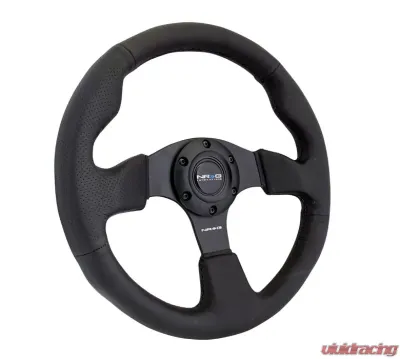NRG Reinforced Steering Wheel 320mm Leather Steering Wheel Red Stitch - RST-012R