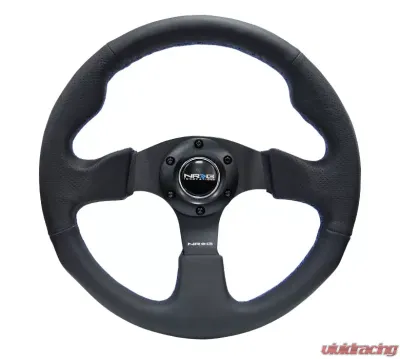 NRG Reinforced Steering Wheel 320mm Sport Leather Steering Wheel Blue Stitch - RST-012R-BL