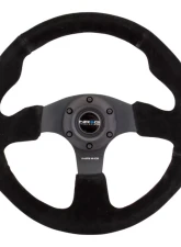NRG Reinforced Steering Wheel 320mm Suede?? Steering Wheel Black Stitch                                     - RST-012S - Image 3