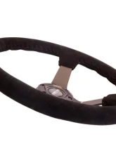 NRG Reinforced Sport Steering Wheel 350mm Odi Aurimas Bakchis Signature Race Style 3 Inch deep black Suede                                     - RST-036MB-S - Image 4