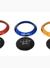 NRG White Shift Knob with 4 Interchangeable Rings Universal                                     - SK-016WT - Image 2