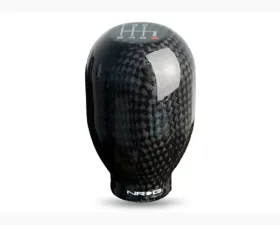 NRG Black Carbon Fiber 42mm 6 Speed Heavy Weight Shift Knob Universal