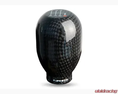 NRG Black Carbon Fiber 42mm 6 Speed Heavy Weight Shift Knob Universal - SK-100BC-1-W
