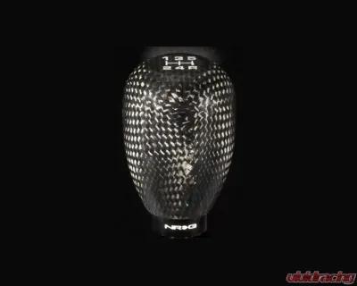 NRG Black Carbon Fiber 42mm 5 Speed Type R Shift Knob Honda - SK-101BC-2